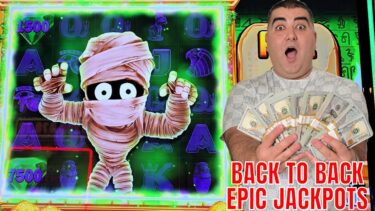 Back To Back MASSIVE JACKPOTS On Mo Mummy Slot Machine