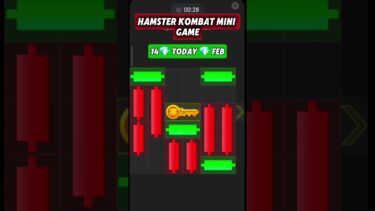 Hamster kombat Mini keys puzzle game today solved #hamsterkombat #bitcoin #blum #paws #level #game